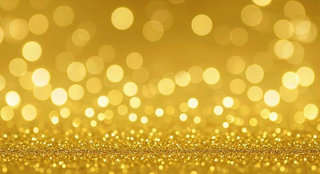 Sparkling Gold Bokeh and Glitter Background for Luxury Celebration Invitations, Holiday Events, and Elegant Designs