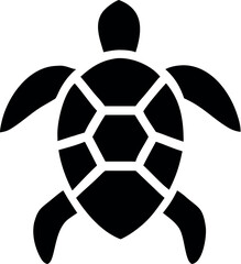 Obraz premium Sea / marine turtle top view flat vector icon