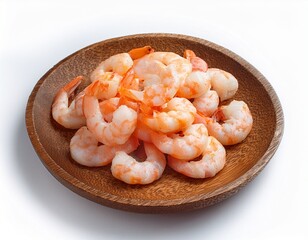 freshly peeled shrimp on a white or white background