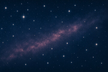 Star field with glowing galactic band, deep space night sky background.