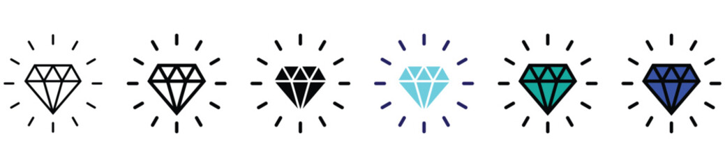 Brilliant Crystal, Carat Ring, and Precious Stone Symbols