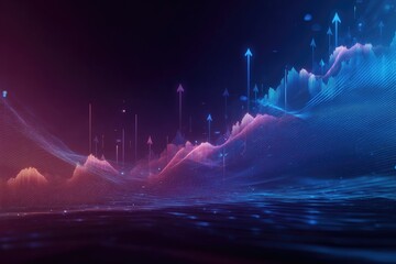 Abstract data visualization of financial chart