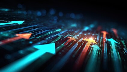 Abstract digital arrows