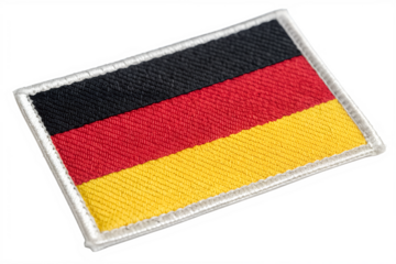 Chevron flag of Germany isolated on a white background.
