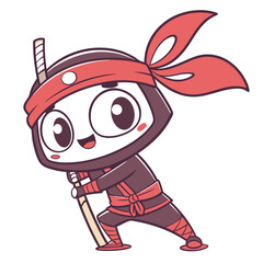 Cartoon ninja with sword (1)