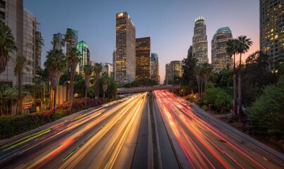 Obraz premium City freeway at twilight