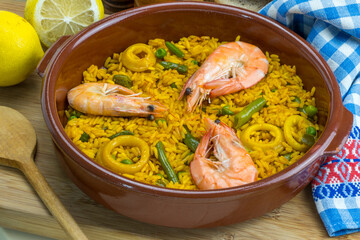 Cazuela de arroz con mariscos