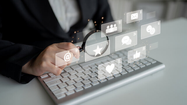 Social media engagement with interaction metrics showing comments, social media reactions, social media messages, and social media connections. Latch