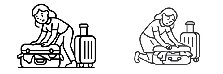 Packing luggage for a travel adventure with neat organization tips
