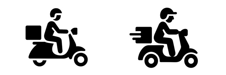 Delivery riders on scooters preparing for service in an urban setting