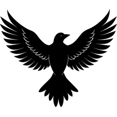 Obraz premium Eagle silhouette flying with wings spread