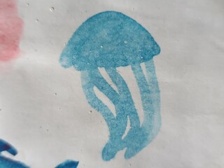 jelly fish watercolor 