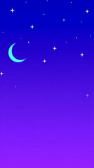 Colorful night sky illustration