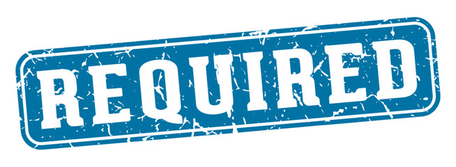 required rectangular sign. required stamp