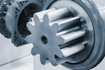 Machine Gears,  gear wheels close-up, industry concept background