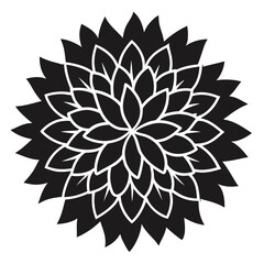  dahlia flower Vector icon