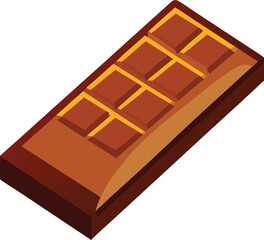 Bar of chocolate, Chocolate bar vector illustration