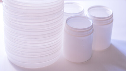 white medical bottles