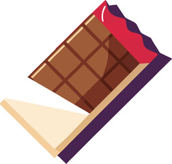 Chocolate packet, Packet of chocolate, chocolate bar vector