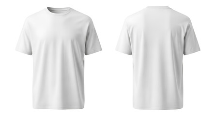 Fototapeta premium White tshirt isolated on transparent background for a clean and minimalist look