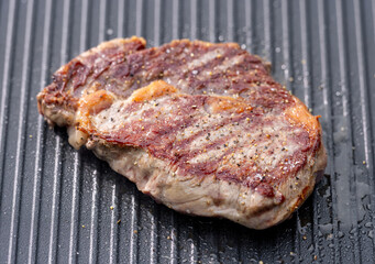 freshly grilled beef ribeye steak