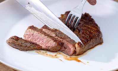 freshly grilled beef steak