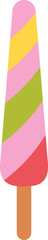 Colorful ice cream on a stick vector illustration