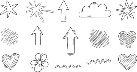 Fototapeta premium Hand-Drawn Doodle Design Elements Collection