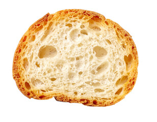 bread slice isolated white background