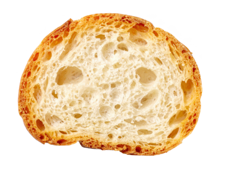 bread slice isolated white background
