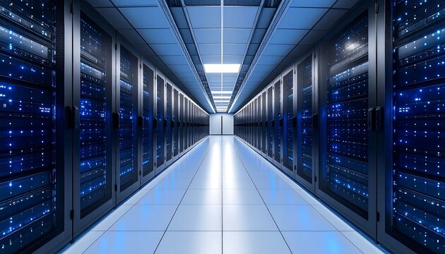 Server Room Data Center Corridor. (5)