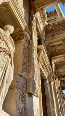 Columns, statues, reliefs and inscriptions from the ancient city of Ephesus