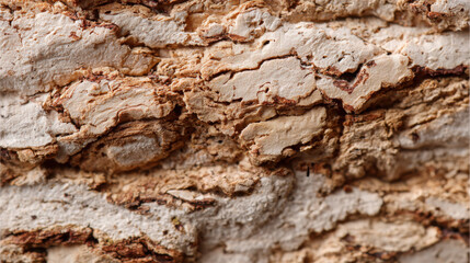 Naklejka premium Close-up Wonder: Nature's Artwork in Wood Bark's Earthy Textures