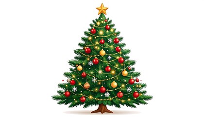 Festive Christmas tree illustration (1)