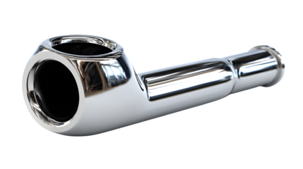 Sleek, modern chrome pipe reflecting a sophisticated and timeless aesthetic.