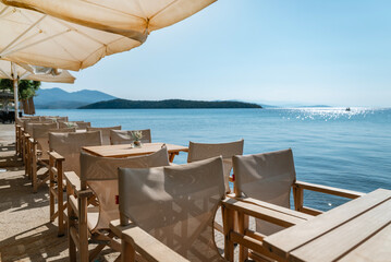 Traditional Greek restaurant by the sea