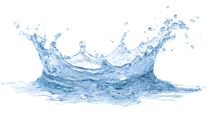 Dynamic water splash frozen in motion, creating a beautiful crown shape.