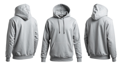 Hoodie PNG, Realistic Casual Sweatshirt, Transparent Background, Streetwear Fashion and Winter Outfit