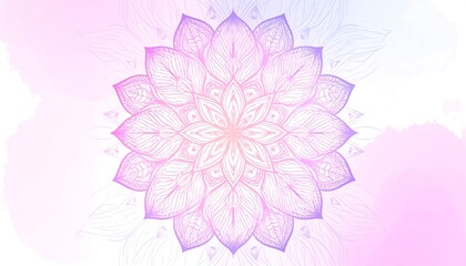 Delicate mandala design in pastel colors