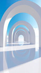 Archway perspective architecture background