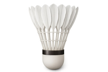White shuttlecock with transparent background for badminton competition