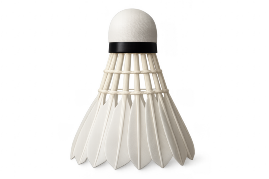 White shuttlecock with transparent background for badminton playing