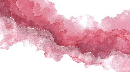 Soft pink watercolor washes flow across a white background, creating an abstract, dreamy texture.