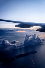 Fototapeta premium view from airplane window