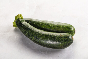 Raw young small green zucchini