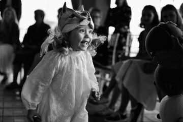 Cute Child in Fox Mask at Party