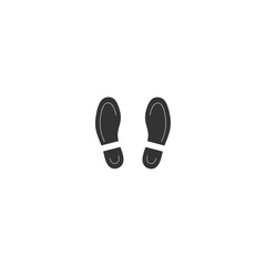 Human shoe footprint icon logo flat vector design