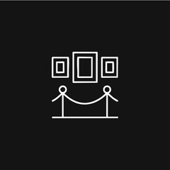 Art show gallery icon logo flat vector design