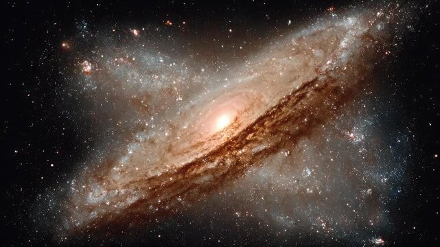 Cosmic Dance: A Spiral Galaxy's Majestic Swirl of Stars and Dust