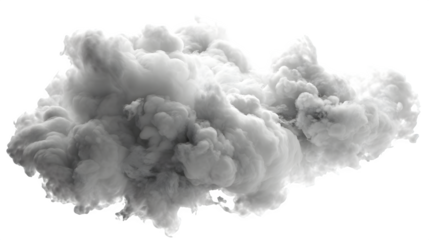 Wispy, ethereal smoke cloud drifts against a stark white background, creating a sense of mystery and lightness.